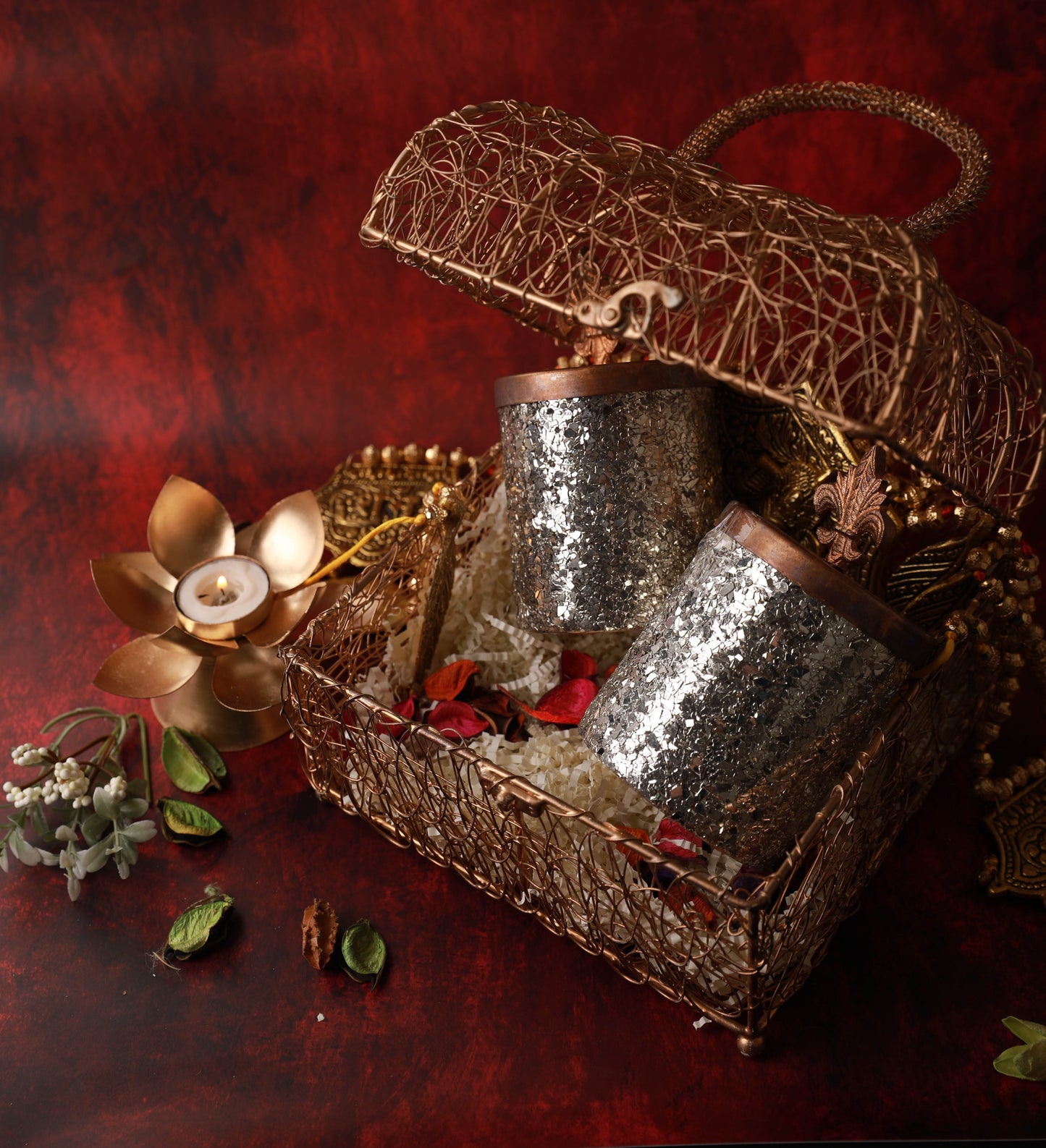 Festive Elegance Diwali Hamper: Premium Dry Fruits & Toran in Exquisite Metal Gift Box