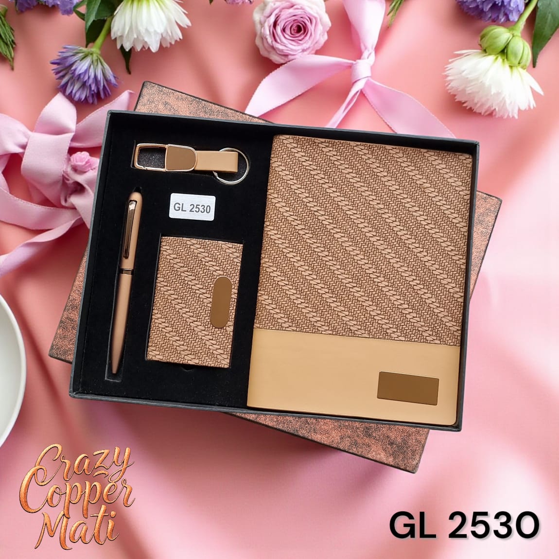 Corporate gifting copper finish set for employees and clients