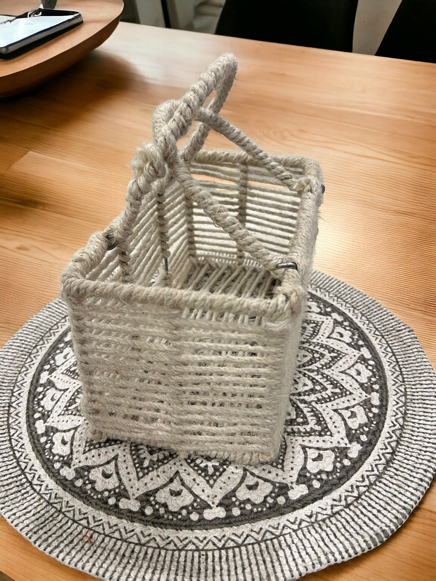 Eco-Friendly Jute Basket for Hampers and Home Utility