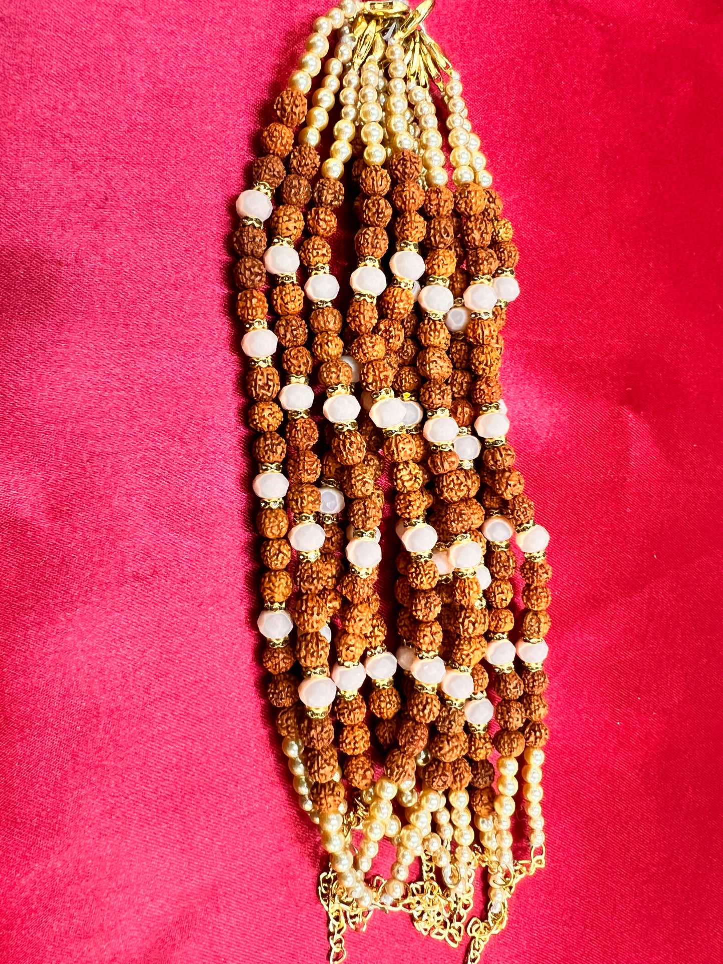 Wrap Shap Designer Bracelet Rakhi with Rudraksha, Roli Chawal Included