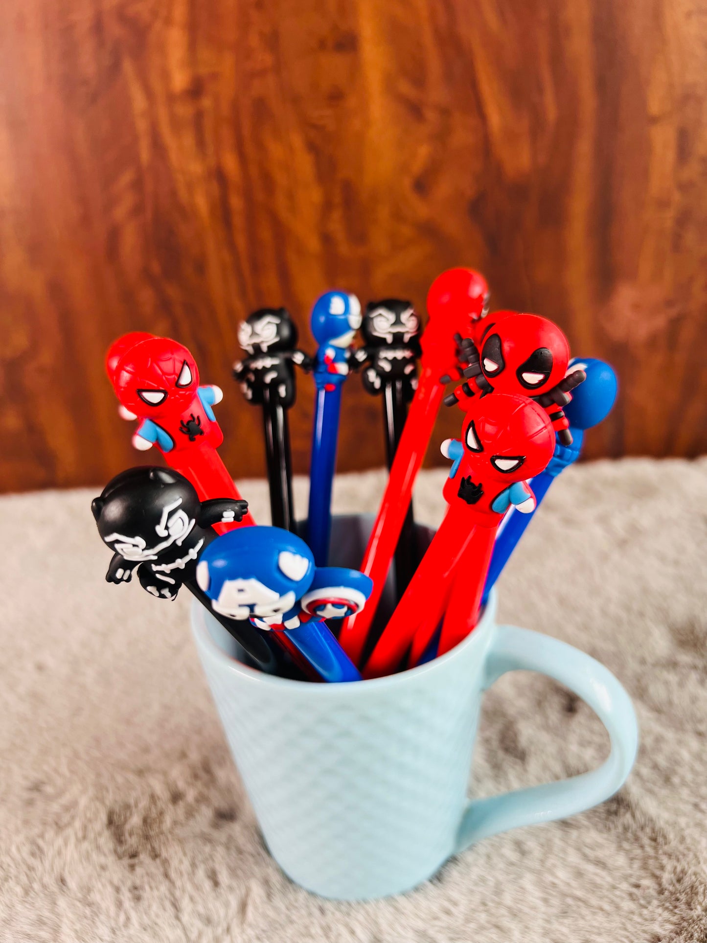 Superhero Theme Pens - Featuring Spiderman, Batman, and Captain America - Perfect Kids' Return Gifts