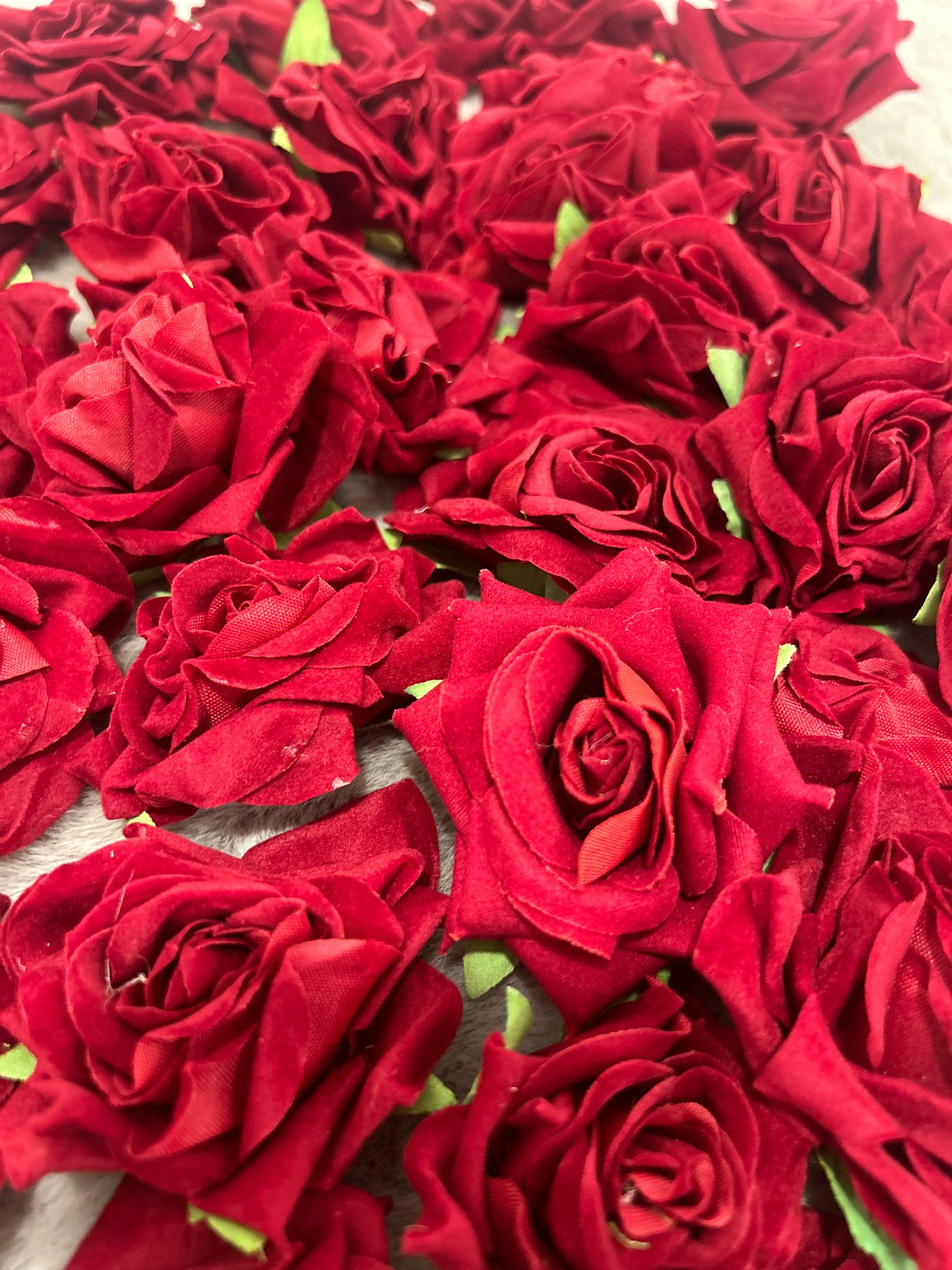 Artificial Rose Flowers with Leaves - Perfect for Gift Decorations, Wedding Packings, Trousseau, and Floral Jewelry