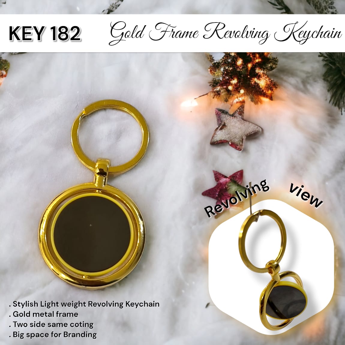 Luxury gold keychain gift for executives and employees