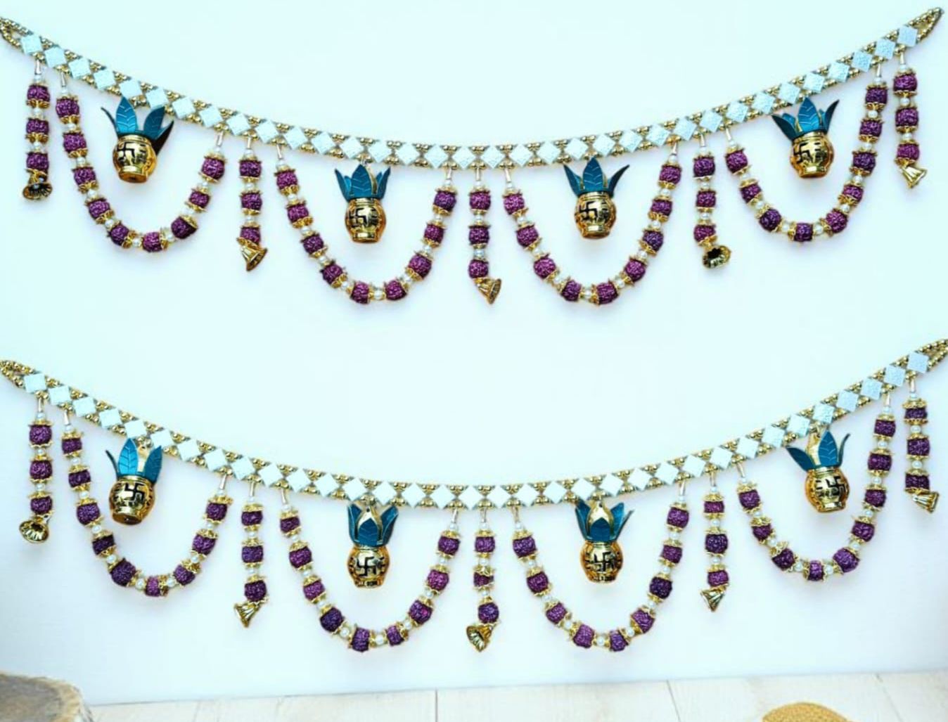 Rudraksha Kalash Toran 3 feet for main door decoration