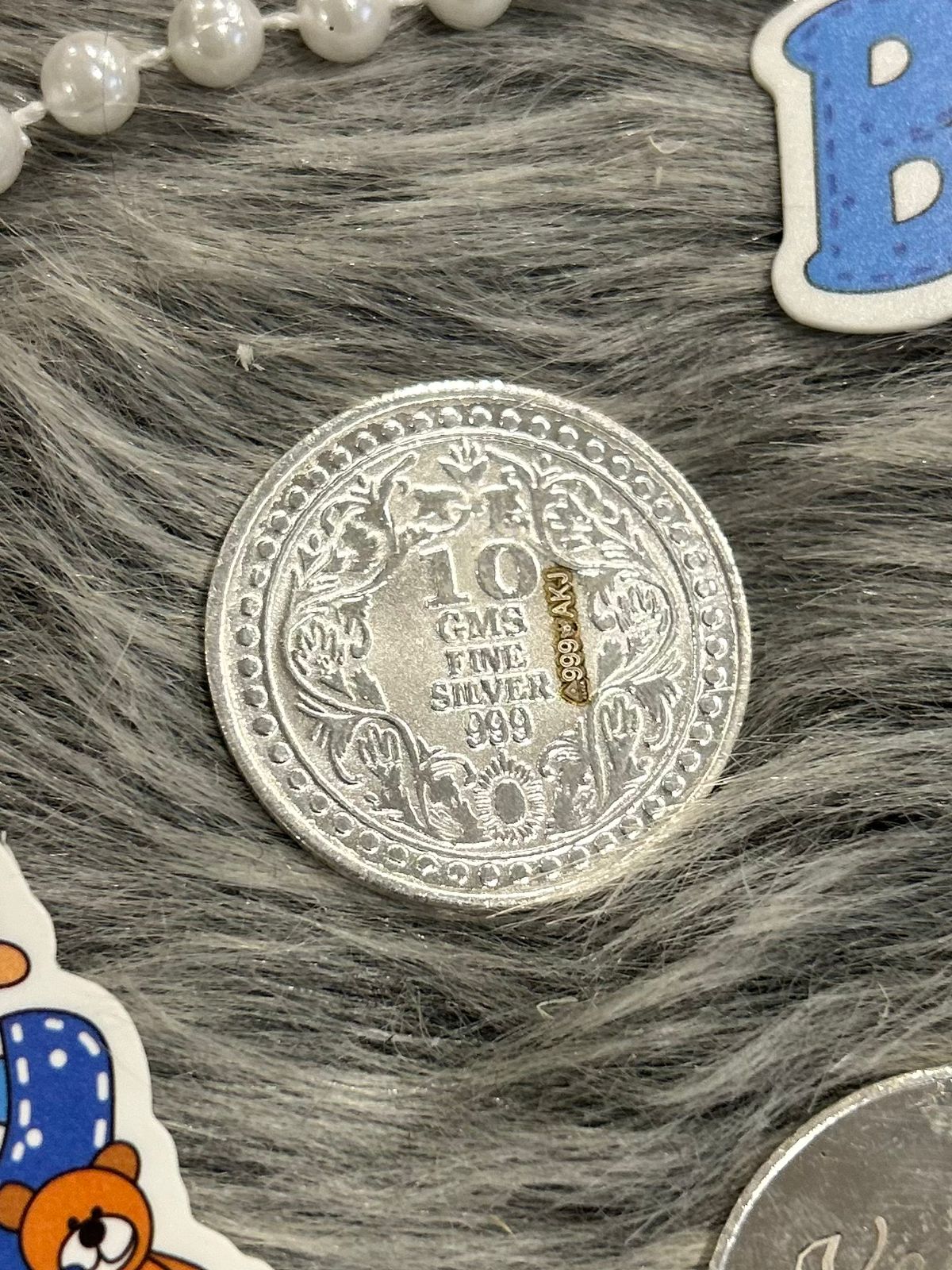 Personalized Newborn Announcement Return Gift – 10 gm Hallmark Silver Coin