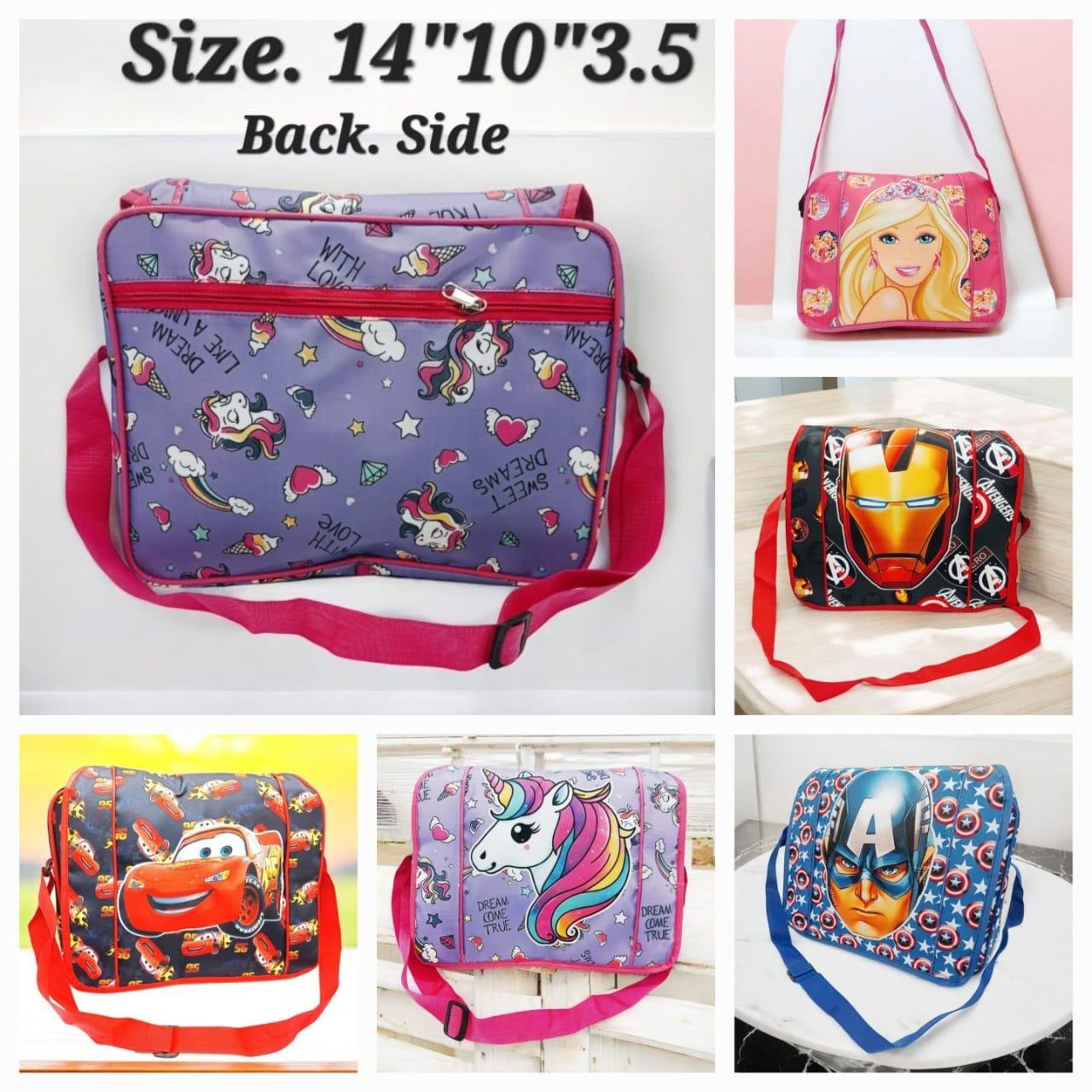 Multi-Character Cartoon Theme Sling Bag – Perfect for Kids (Boys & Girls)