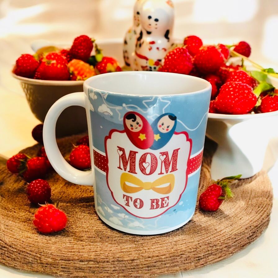 Mom to Be Coffee Mug – Cute Pregnancy Reveal Baby Shower Gift Ceramic Mug for Expecting Mother