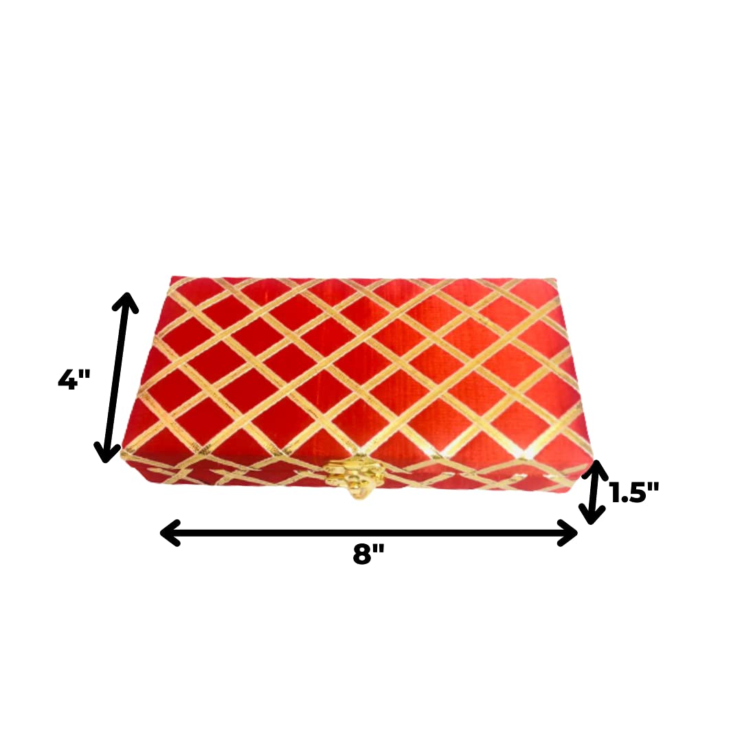 Luxurious Cross Gota Cloth Cash & Gaddi Gift Box - Mixed Colors