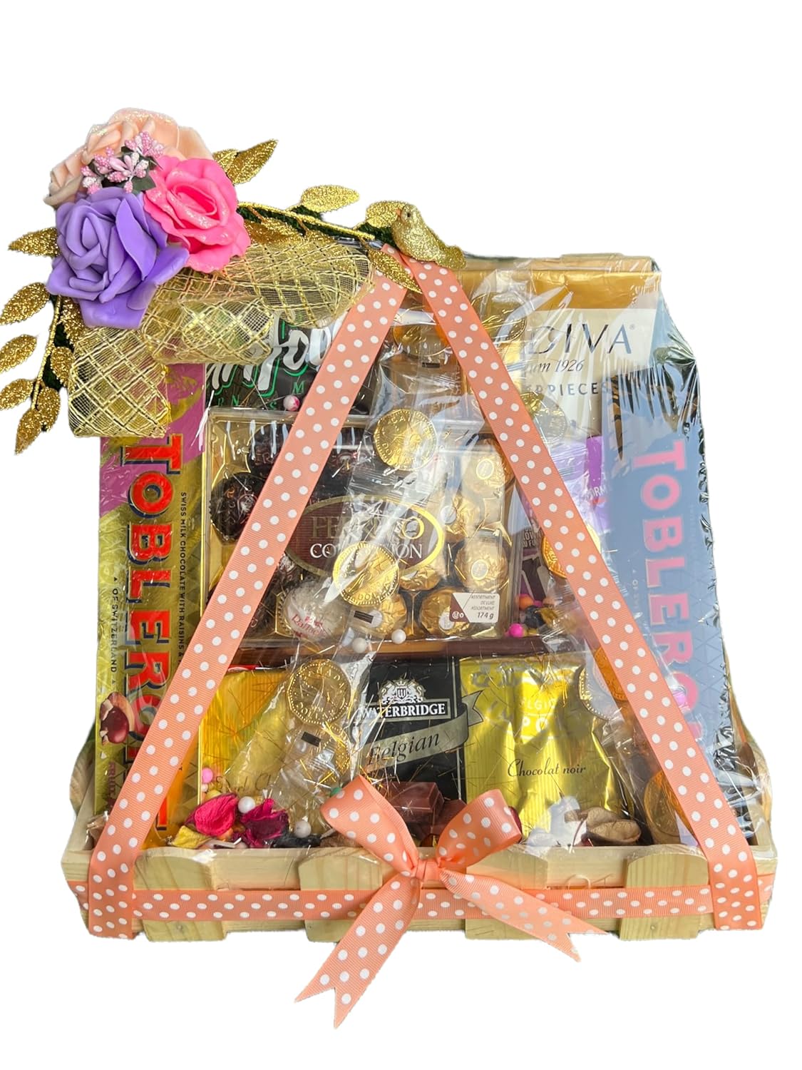 Leatherette MDF Hamper Box - Golden