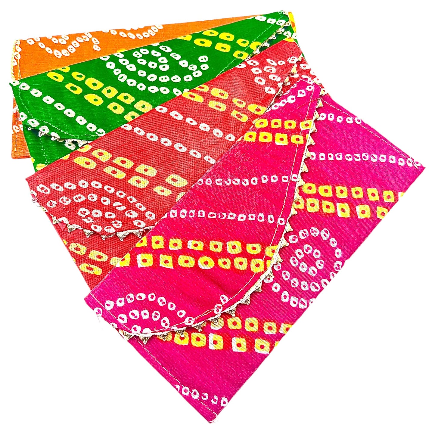 Rajasthani Bandhej/Bandhani Premium Shagun Money Envelopes – 8x4 Inches | Perfect for Weddings, Festivals, Anniversaries & Special Occasions