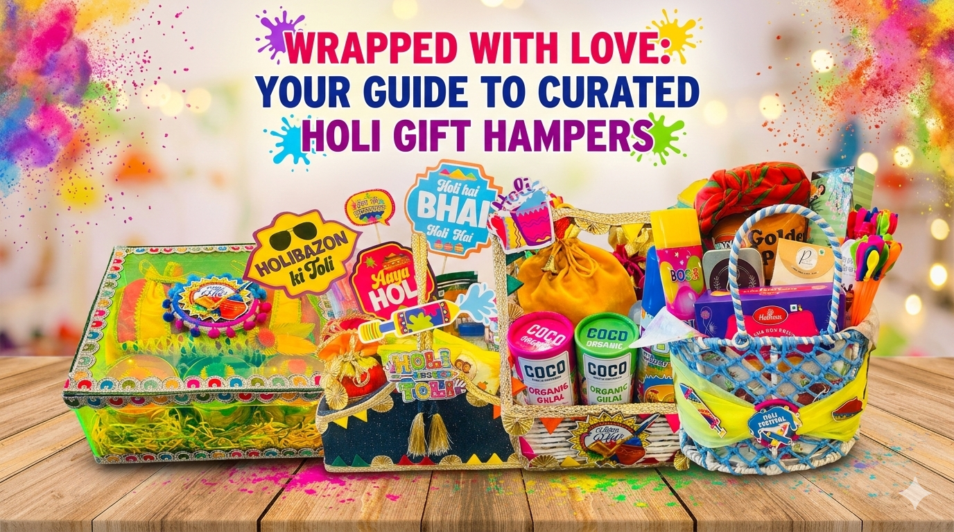 Holi Gift Hampers in Noida & Delhi – Premium Holi Gifting by Wrap Shap with Fast Delivery