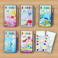 Cartoon theme watercolor painting book for kids – 10 sheets with brush, fun art activity kit for preschoolers, toddlers, and birthday return gifts.