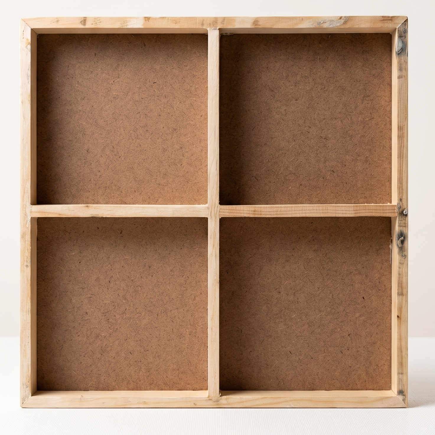 2x12 inch pinewood flat tray with 4 partitions for dry fruit packing and festive gifting