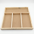 12x12 inch pinewood dry fruit platter with unique 4 partition design for premium gifting