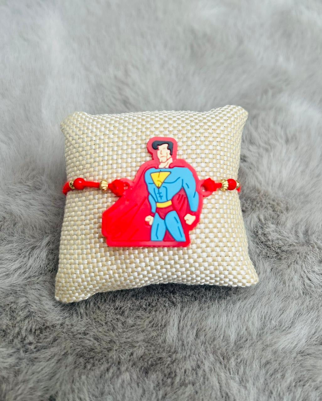 Wrap Shap Kids Rakhi - Superman Lookalike Rakhi with Roli Chawal - Model 1416