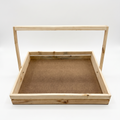 14x16 inch pinewood basket with sturdy handle for premium gift hampers and festive gifting