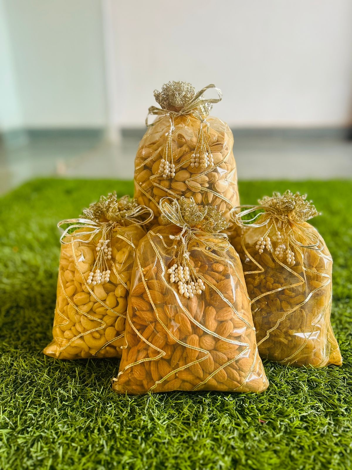 Golden Gota Work Potli Batwa Bags