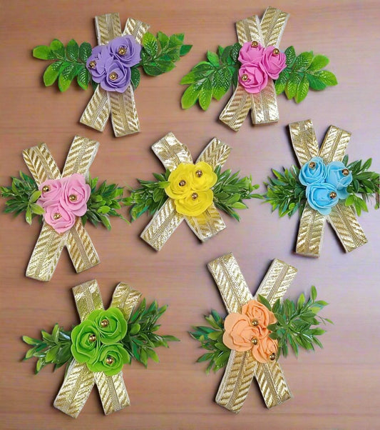 3 Small Foam Flower Bunch for Gift Decorations, Wedding Packings, and Festive Platter Designing