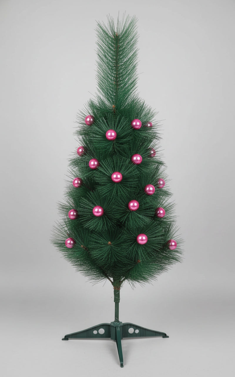 2 ft pine Christmas tree with realistic branches for home and office holiday decoration.