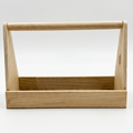 3 jar pinewood basket with handle designed for three 350ml jars