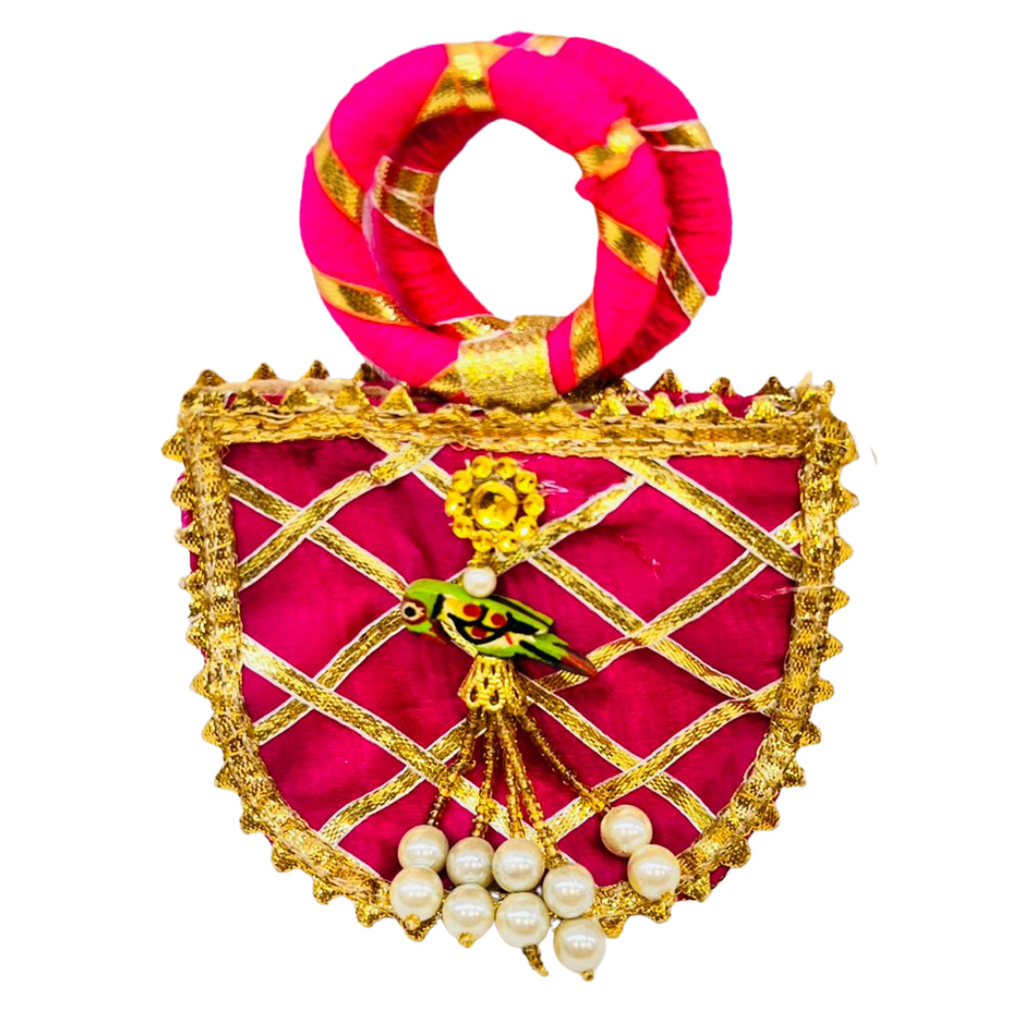 Elegant Coin Pouch for Gifting Ginni, Silver & Gold Coins – Wedding, Shagun, Baby Shower, Festivals & Special Occasions