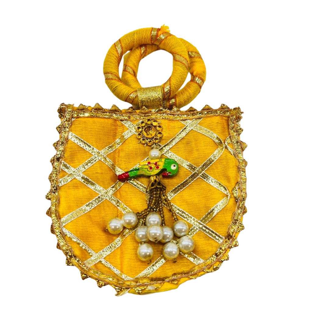 Elegant Coin Pouch for Gifting Ginni, Silver & Gold Coins – Wedding, Shagun, Baby Shower, Festivals & Special Occasions