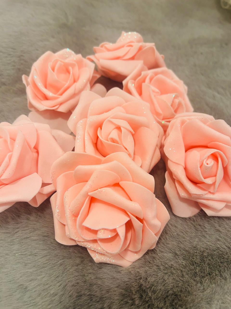 Elegant 9cm Artificial Foam Rose Flowers for Decor and Creative Embellishments