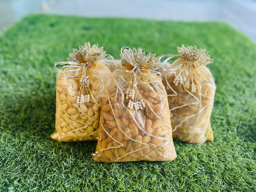 Golden Gota Work Potli Batwa Bags
