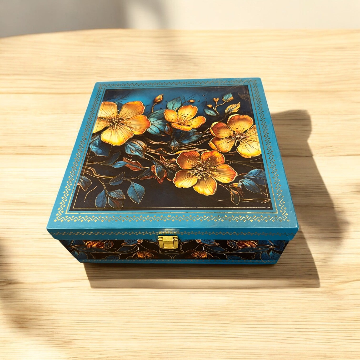 Luxury 4-jar dry fruit gift box with premium paper finish, airtight jars, ideal for festive gifting, weddings, return gifts, Diwali, Rakhi, and corporate hampers.