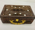 Antique Dark Brown 2 Rod Bangle Box – Premium Jewellery Organizer | Wrap Shap