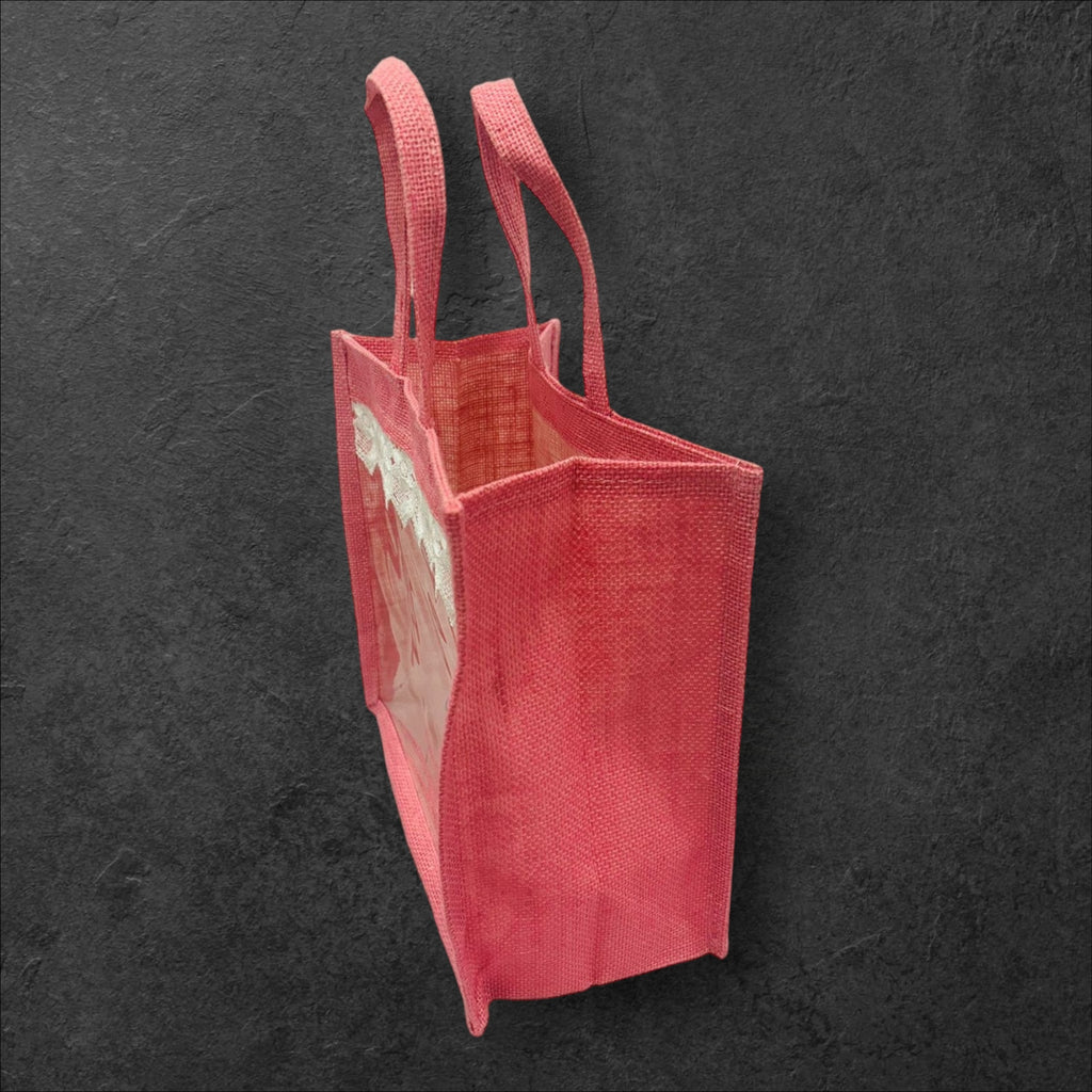 Multicolored Jute Gifting Bags - 11inch X 11inch