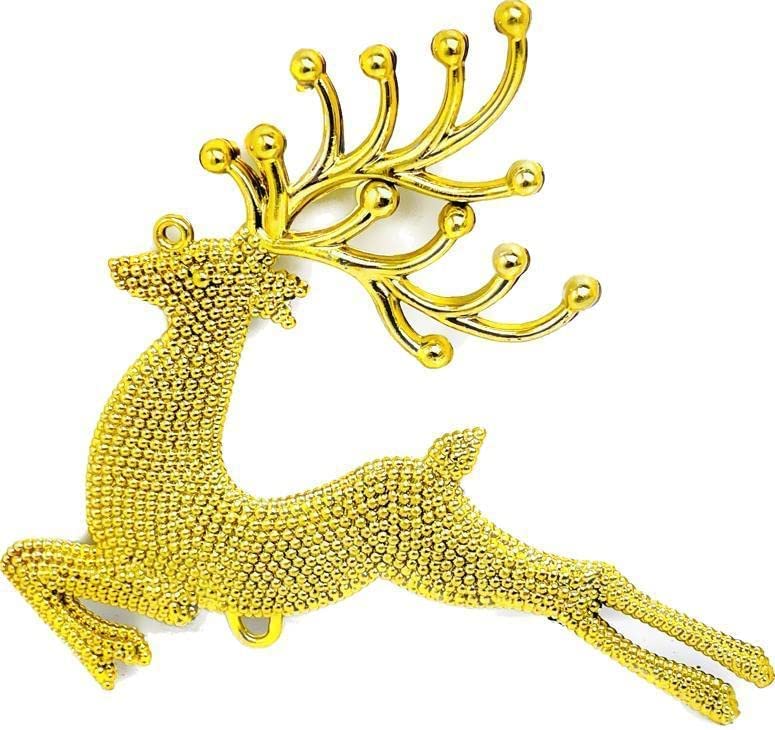 Assorted Reindeer Christmas Tree Hanging Ornaments | Festive Holiday Decorations | Pack of 6 Xmas Tree Decoration Items