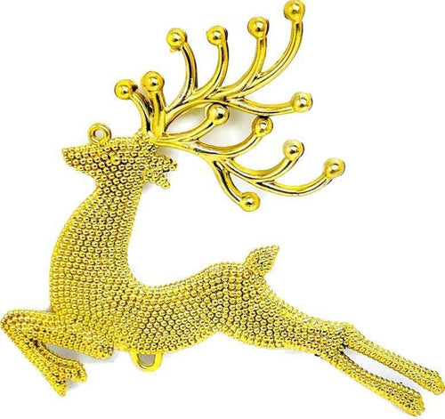 Assorted Reindeer Christmas Tree Hanging Ornaments | Festive Holiday Decorations | Pack of 6 Xmas Tree Decoration Items