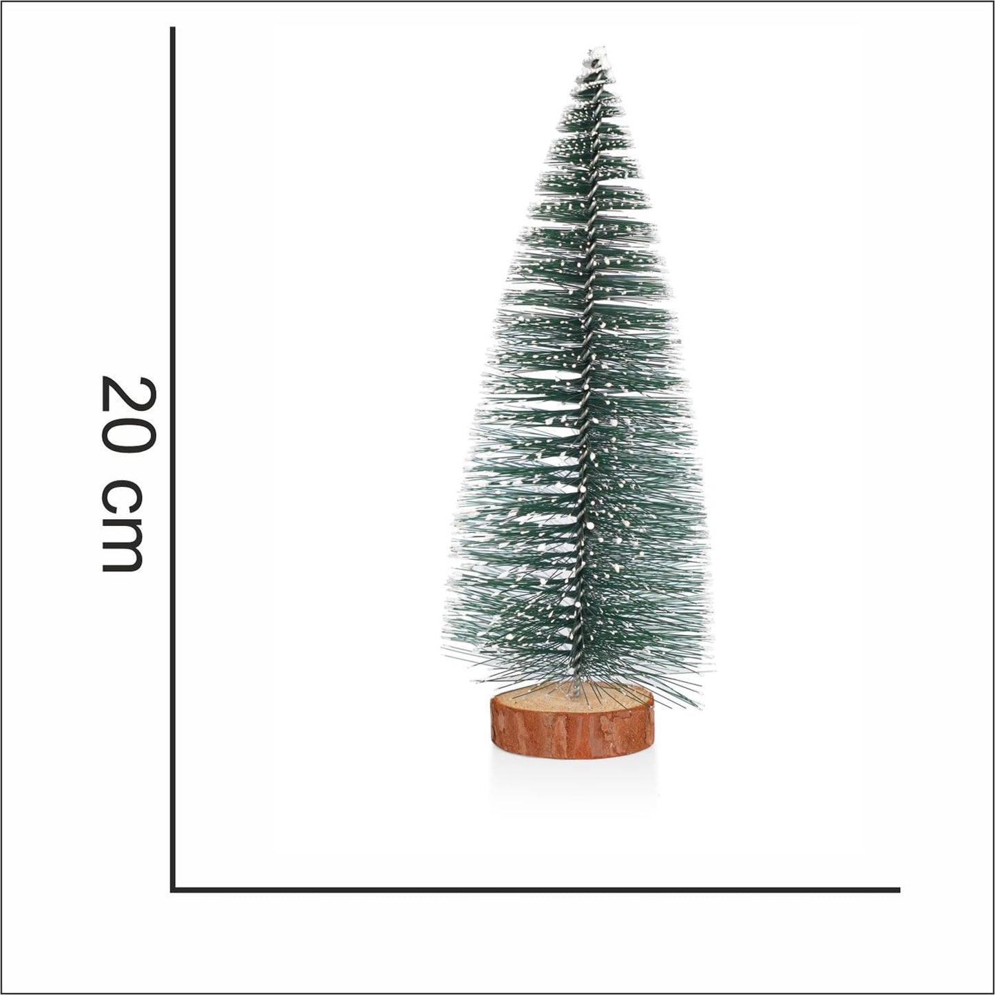 Premium Mini Christmas Tree | Small Pine Tree with Wooden Base | Versatile Xmas Green Tree for Home Décor, Birthdays, Valentine’s, Christmas & New Year Party Decorations