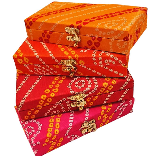 Elegant Bandhej Cash & Gaddi Gift Box - Versatile and Vibrant