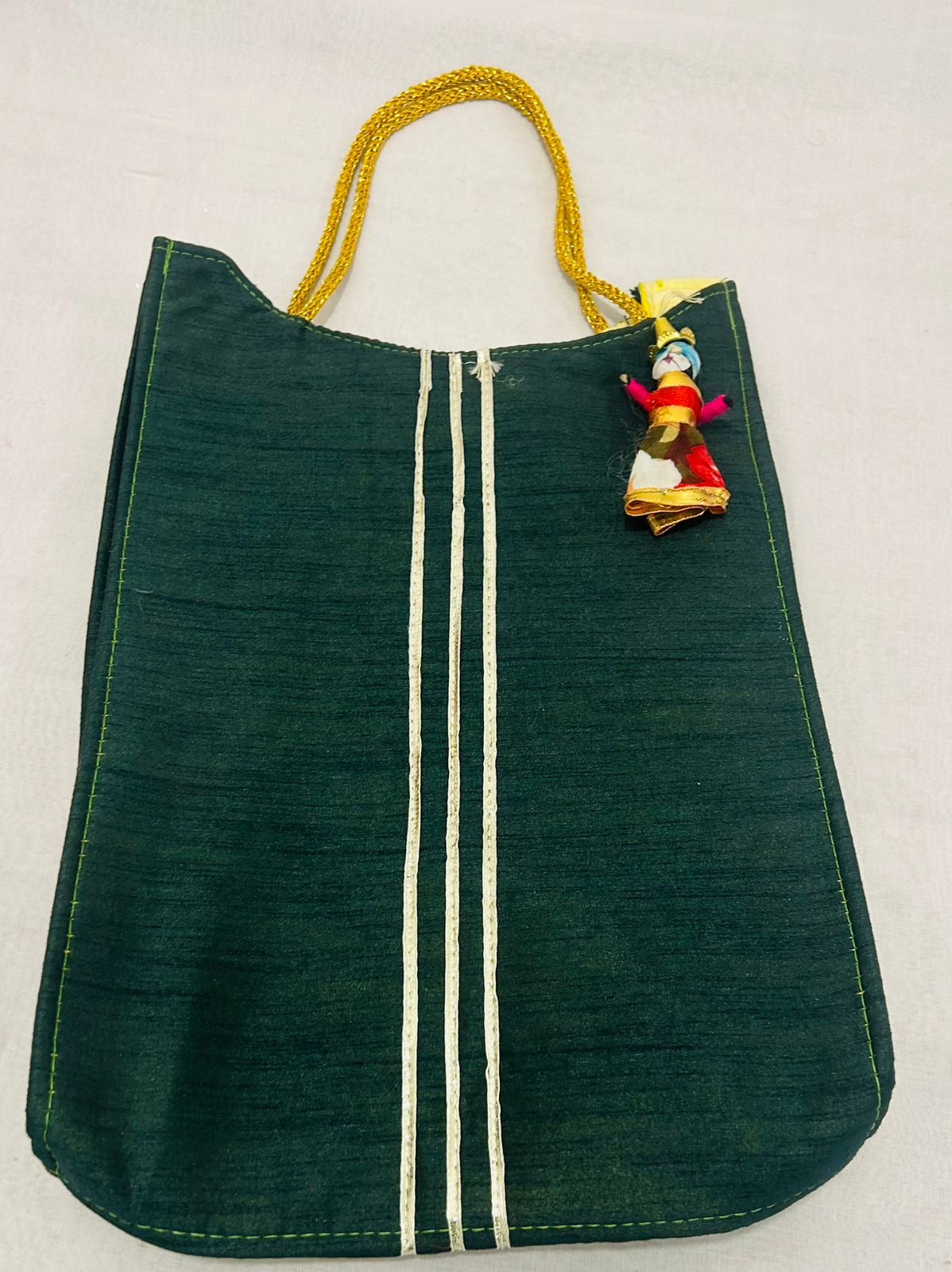 Ethnic Gifting Bags with Rajasthani Puppet Hanging – Assorted Colors | Wrap Shap