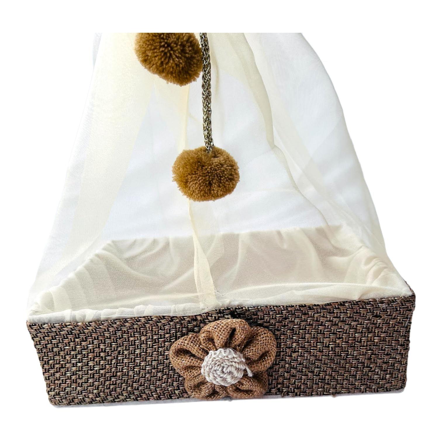 Jute Gift Hamper Basket - 12”x12”