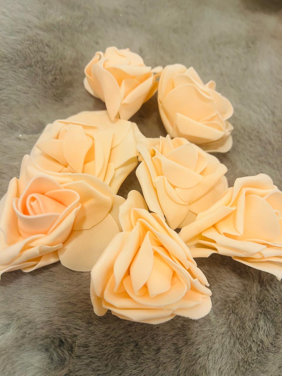 Elegant 9cm Artificial Foam Rose Flowers for Decor and Creative Embellishments