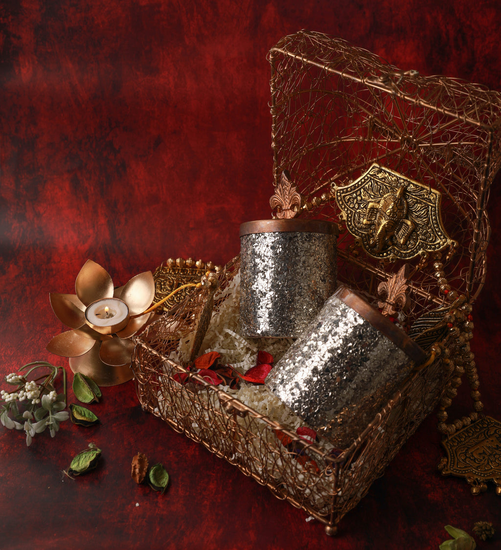 Festive Elegance Diwali Hamper: Premium Dry Fruits & Toran in Exquisite Metal Gift Box