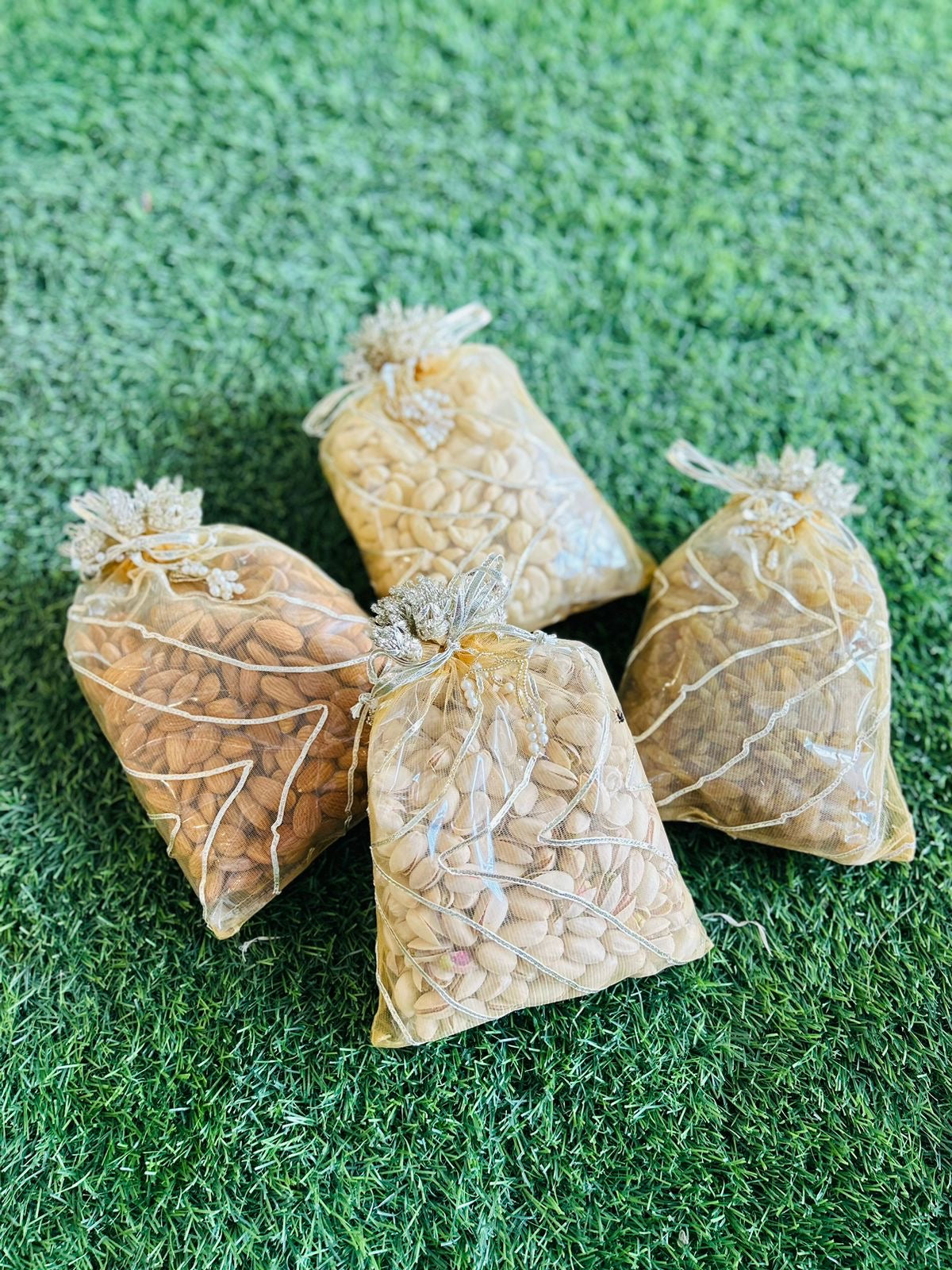 Golden Gota Work Potli Batwa Bags