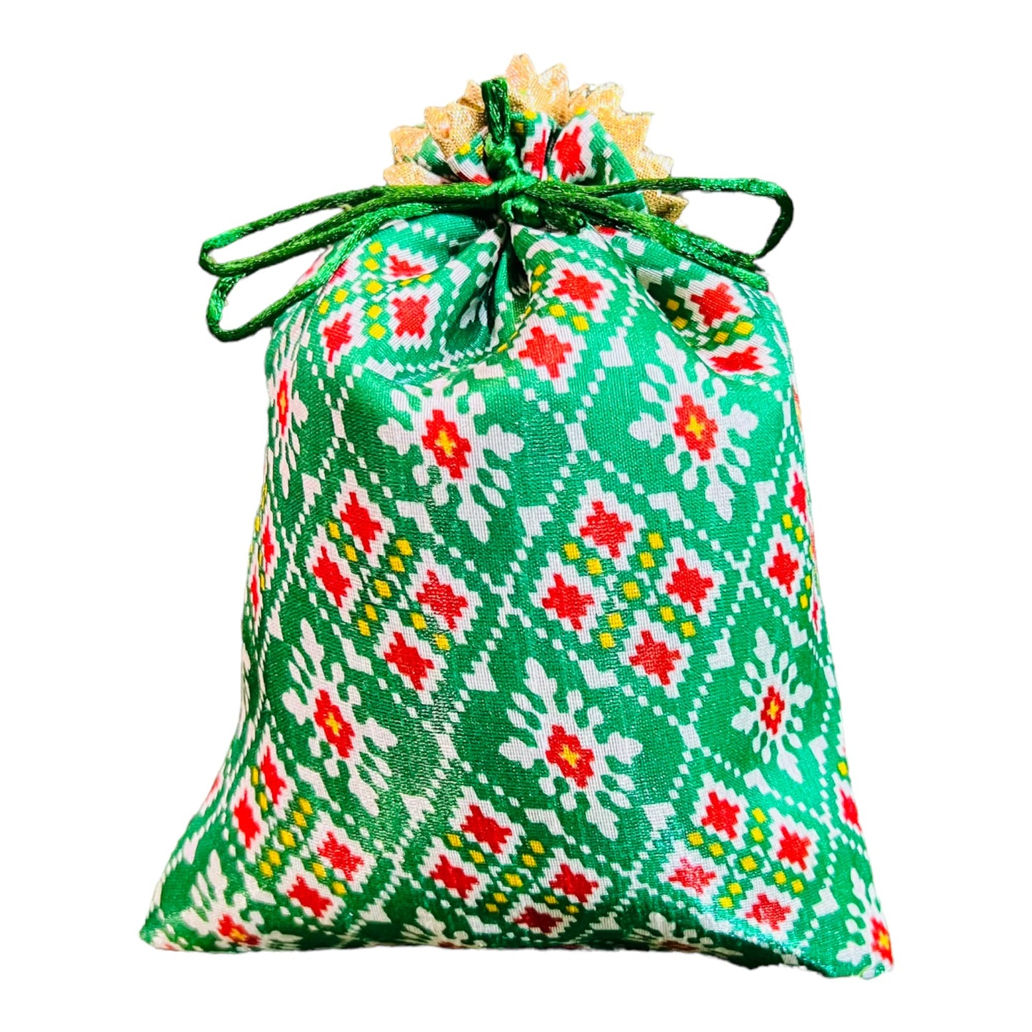 Luxurious Patola Print Potli Batwa Bags – Ideal for Return Favors and Gifting Dry Fruits