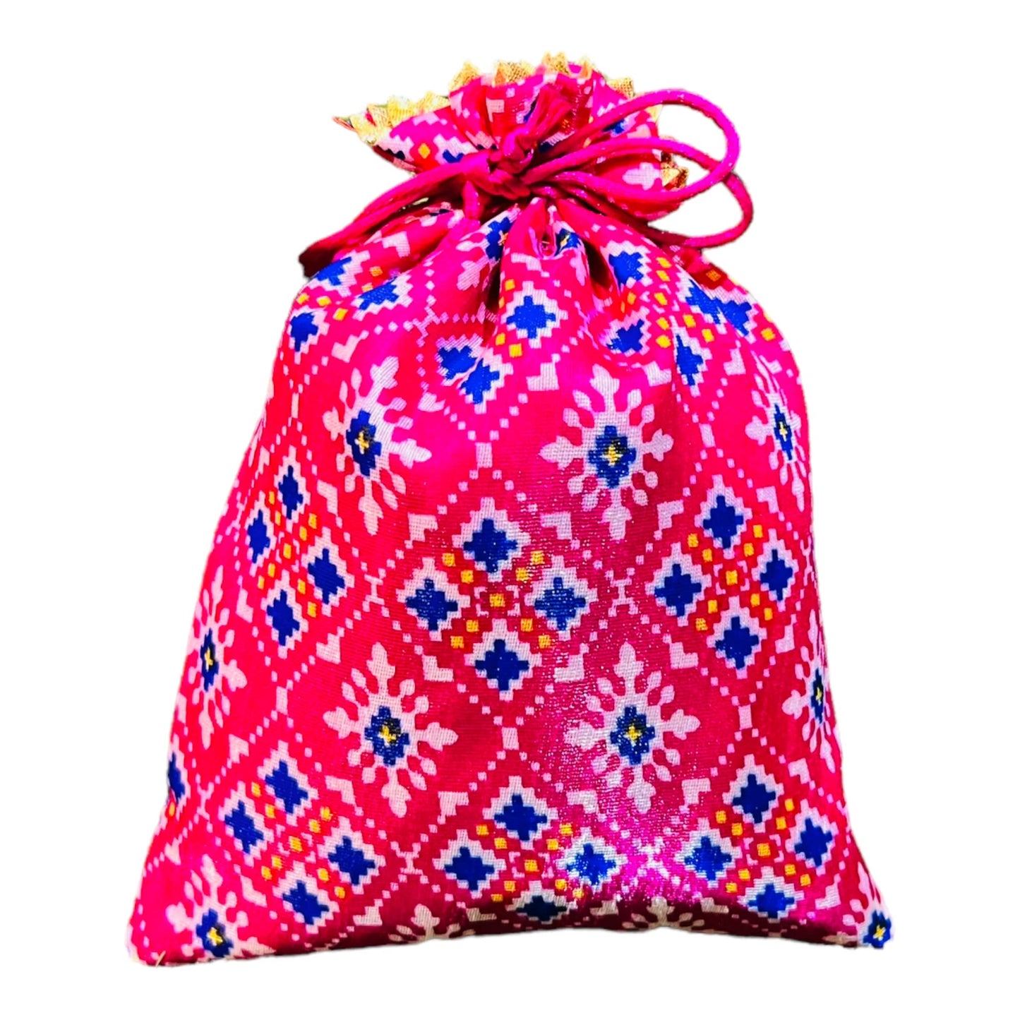 Luxurious Patola Print Potli Batwa Bags – Ideal for Return Favors and Gifting Dry Fruits