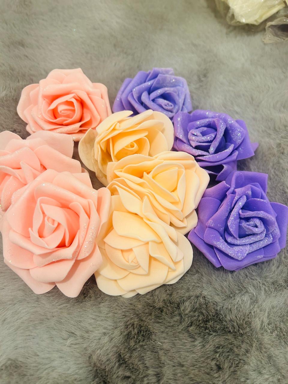 Elegant 9cm Artificial Foam Rose Flowers for Decor and Creative Embellishments