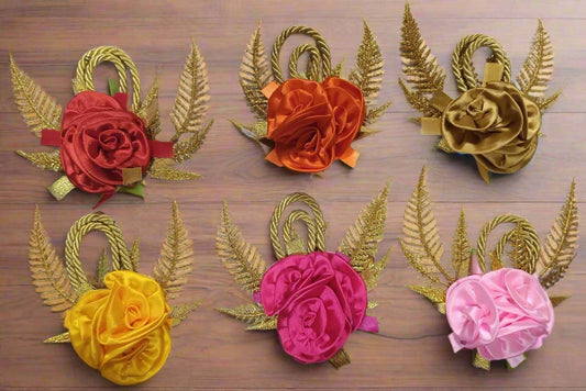 Satin Flower Bunch for Gift Decorations, Wedding Packing, and Festive Platter Designing