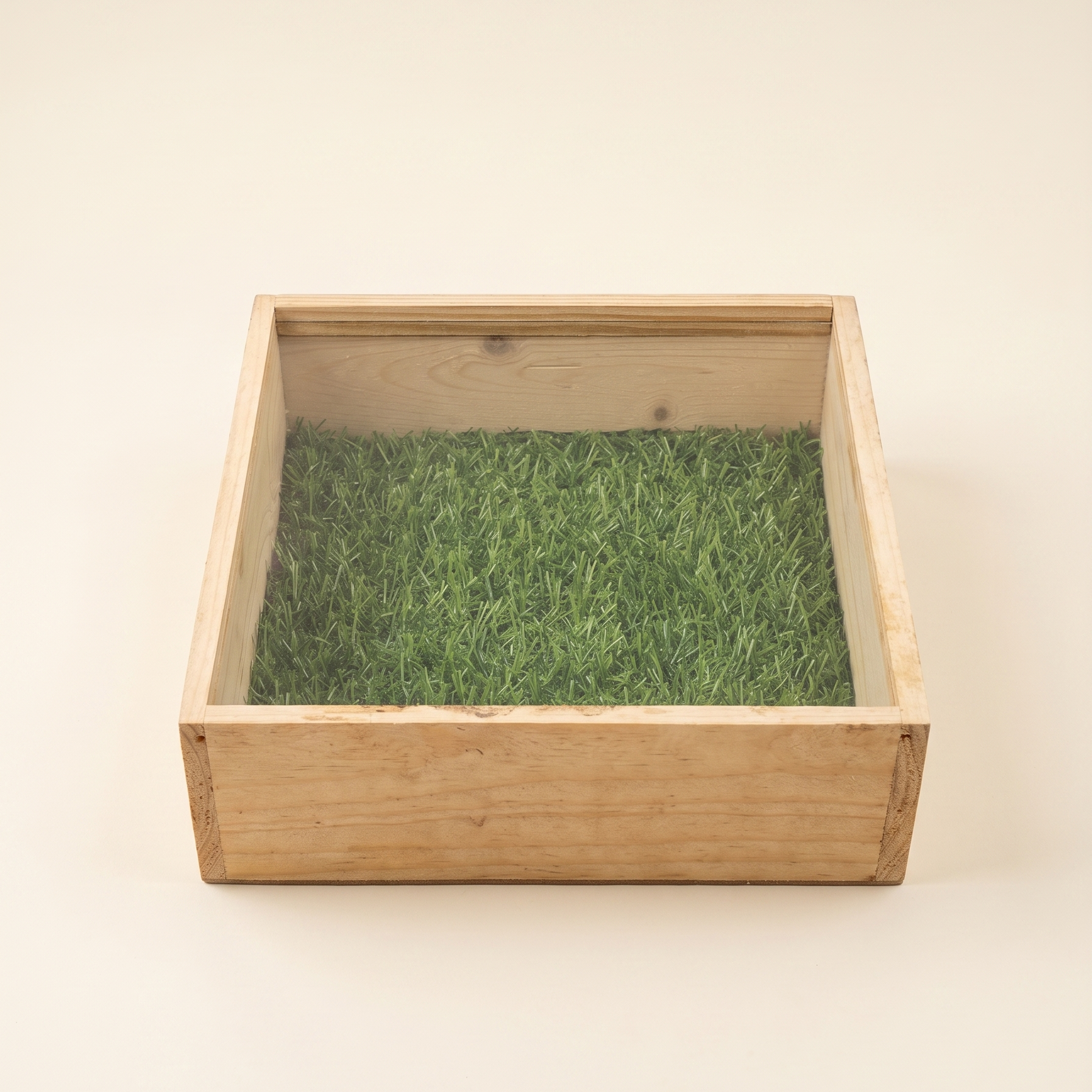 8x8x4 inch pinewood gift box with sliding acrylic top for premium gifting and packaging