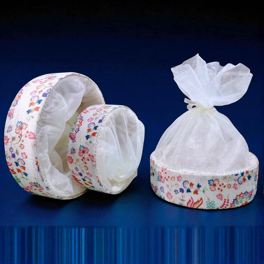 Wrap Shap Castle Floral Round Basket – Decorative Gift Hamper Base in 3 Sizes | Ideal for Weddings & Festive Gifting