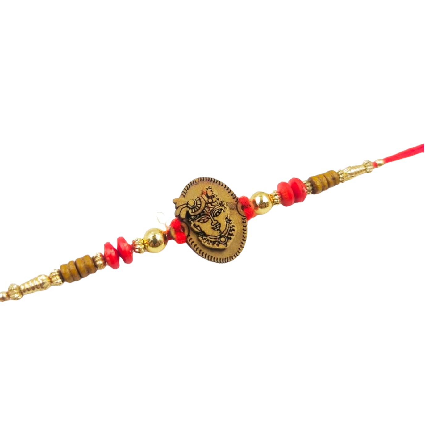 Wrap Shap Simple Dori Rakhi - Design 868 with Roli Chawal