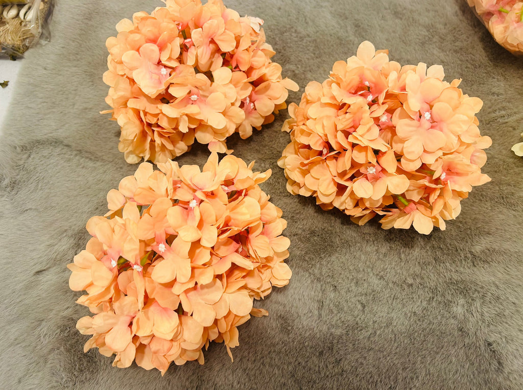 Lush Hydrangea Flower Bunch - 10 Flowers in One Elegant Arrangement