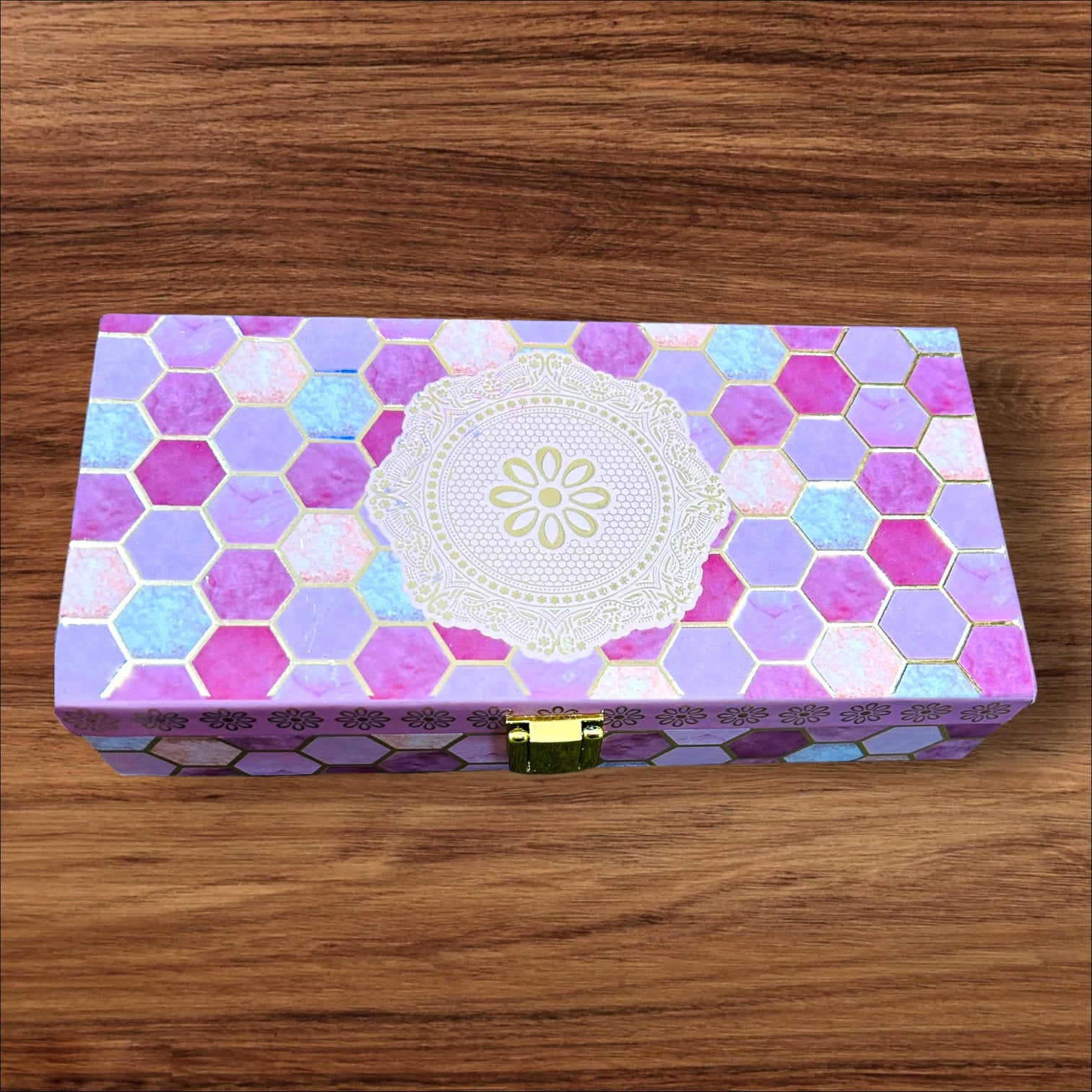 Elegant Pink Peacock Print Shagun Box – Premium Digital Design Gift Cash Box