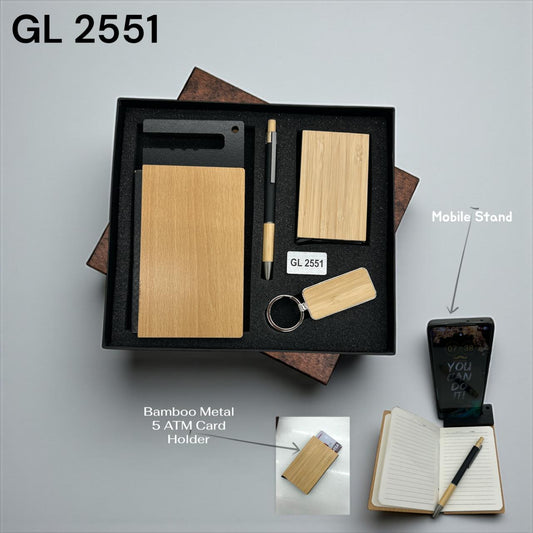 Eco-conscious professional 4 in 1 bamboo gift set in bulk